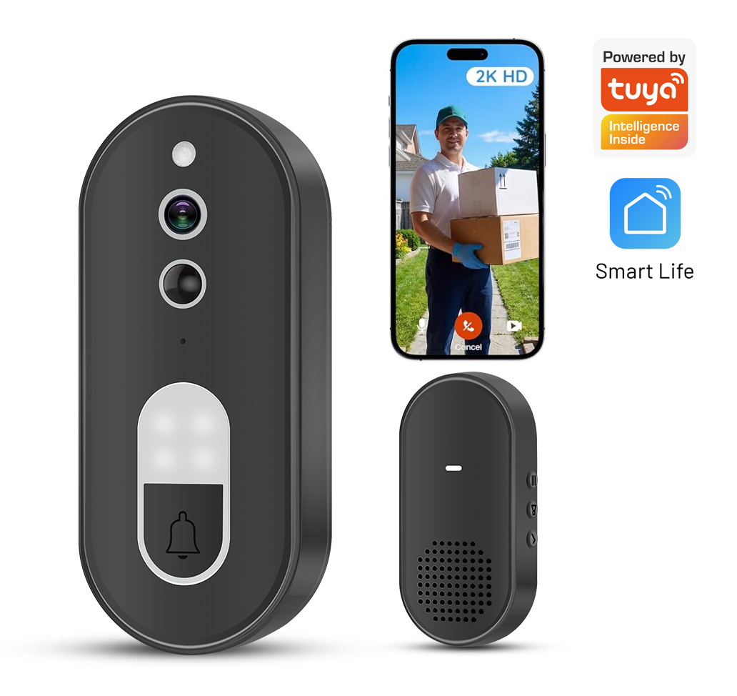 Smart Home Video Doorbell Enhanced Security With Smart Doorbell - Tuya 1080P HD Wireless WiFi Video