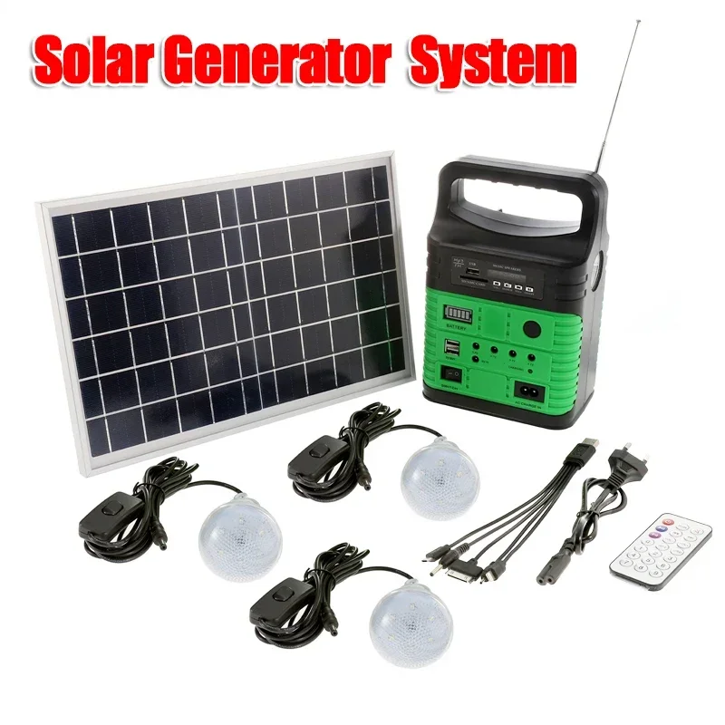 Voice Control Light Bulb - Portable Camping Solar Power Generator System