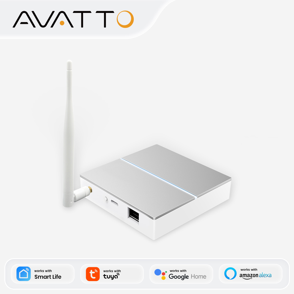 Smart Home Bridge - AVATTO Tuya ZigBee Gateway with Antenna