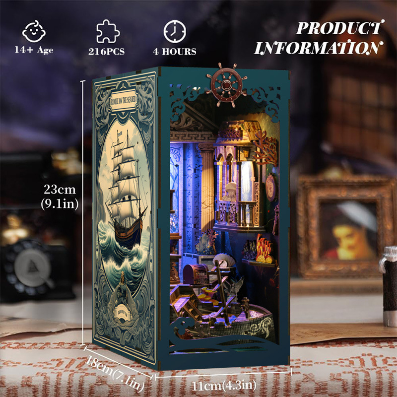 Smart Home Furniture - 3D Wooden DIY Bookend Puzzle Handmade