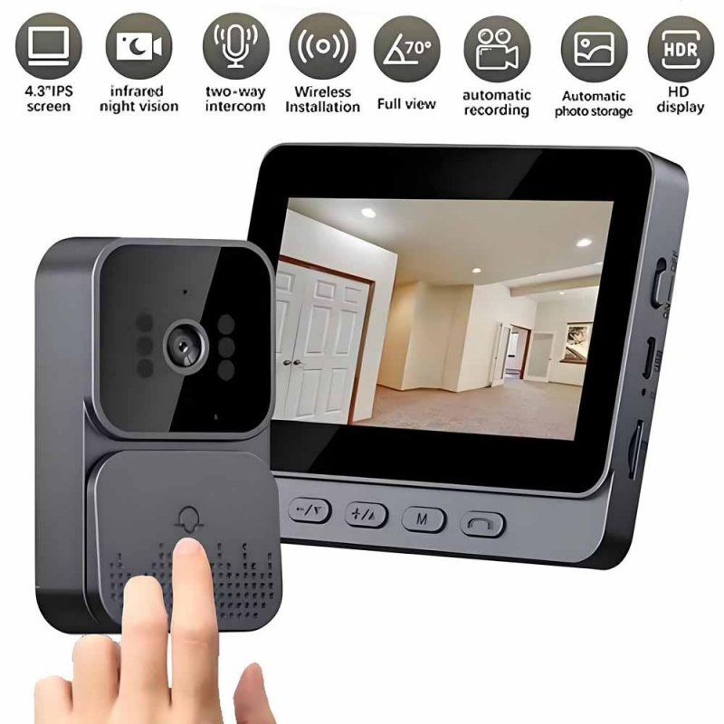 Smart Home Video Doorbell Enhanced Security With Smart Doorbell - Smart WiFi 2.4G Wireless Doorbells Video
