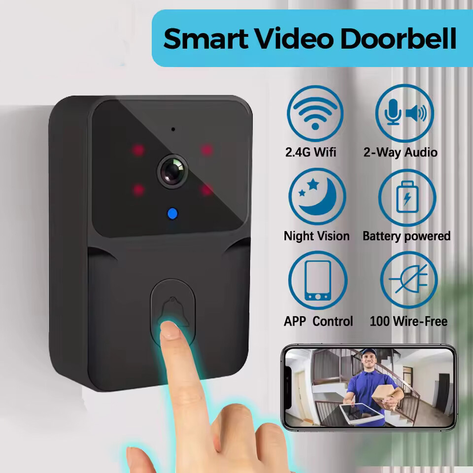 Smart Home Video Doorbell Enhanced Security With Smart Doorbell - WiFi Video Doorbell Wireless Phone Two-way