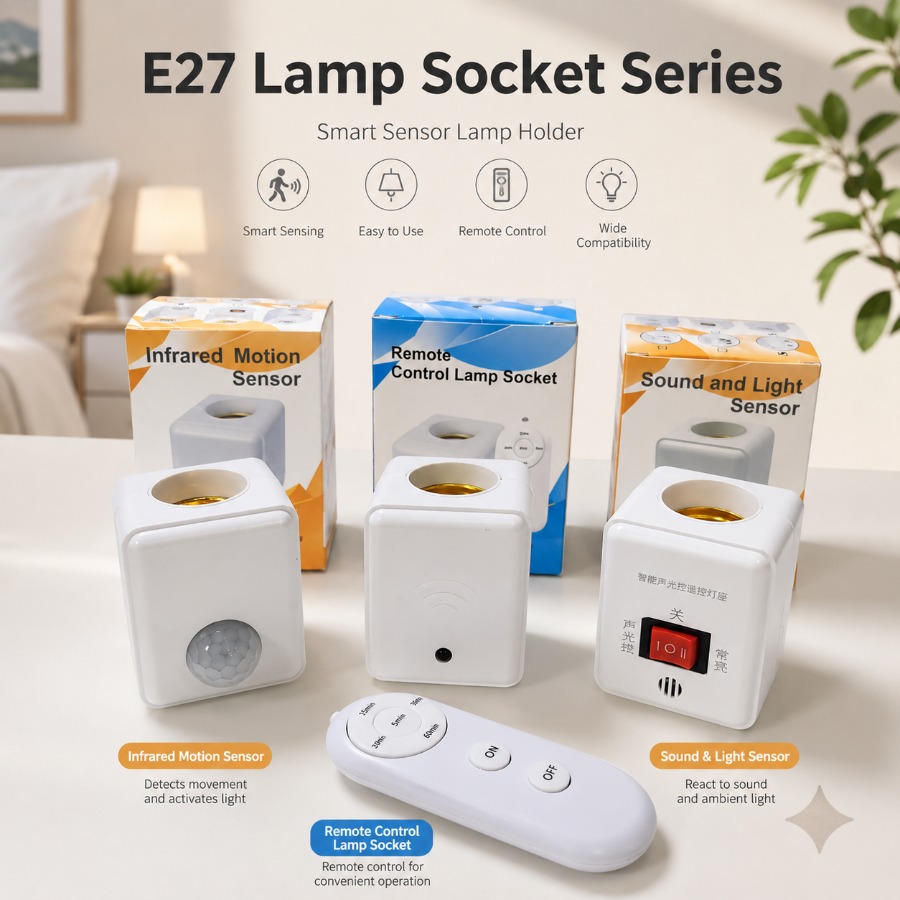 Voice Control Light Bulb - EU/US Plug E27 PIR Motion Sensor