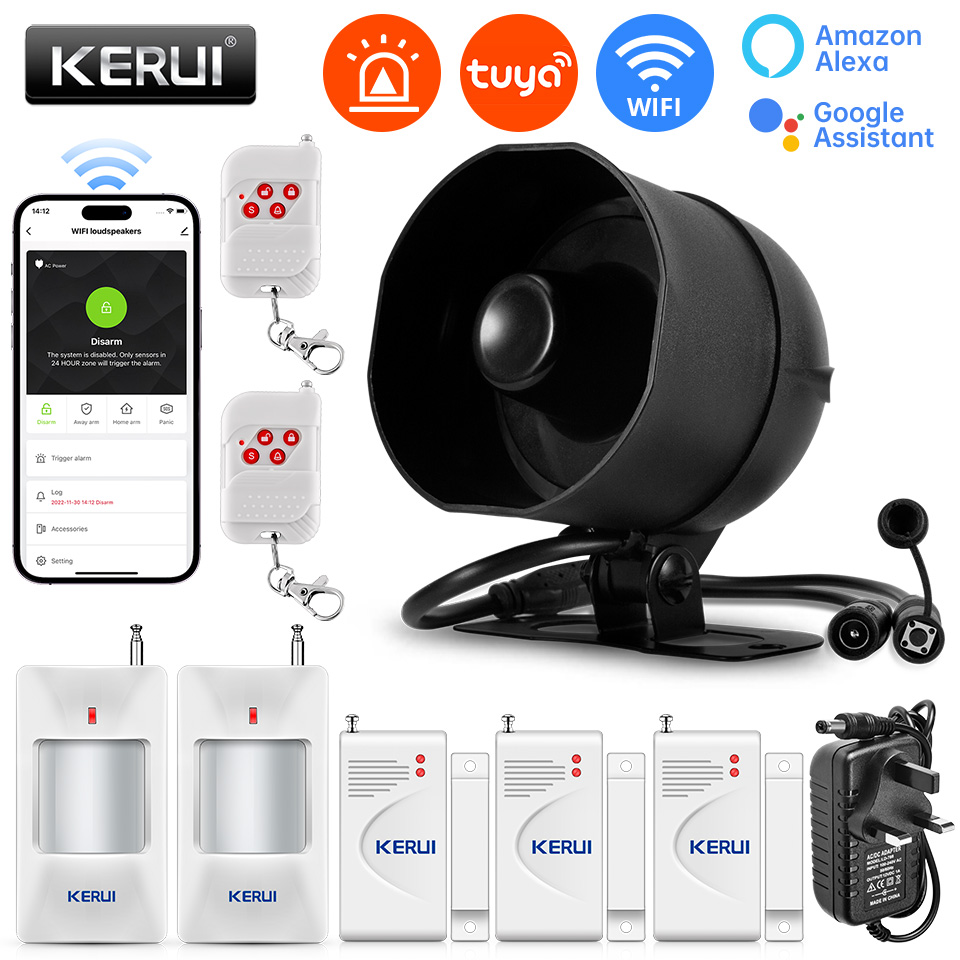 Smart Home Demo Kit - KERUI 120db Siren Alarm System WiFi