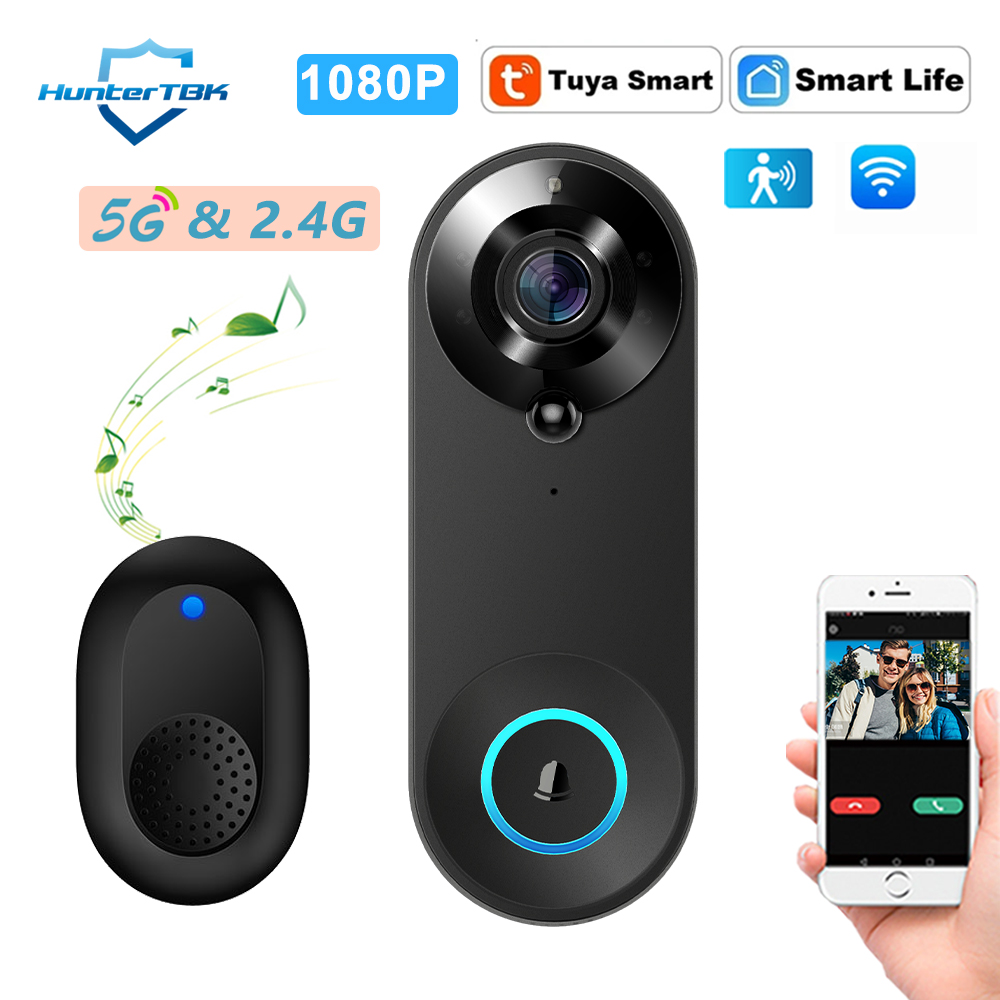 Smart Home Video Doorbell Enhanced Security With Smart Doorbell - 5G 2.4G WiFi Video Doorbell 1080P