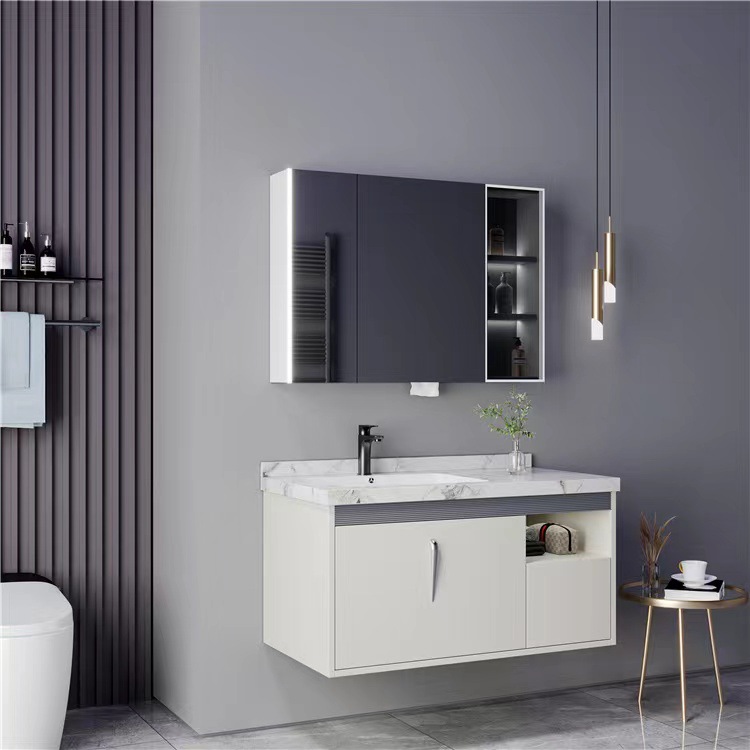 Smart Home Living Room - Bathroom CabinetModern Floating Wall Mounted Artificial