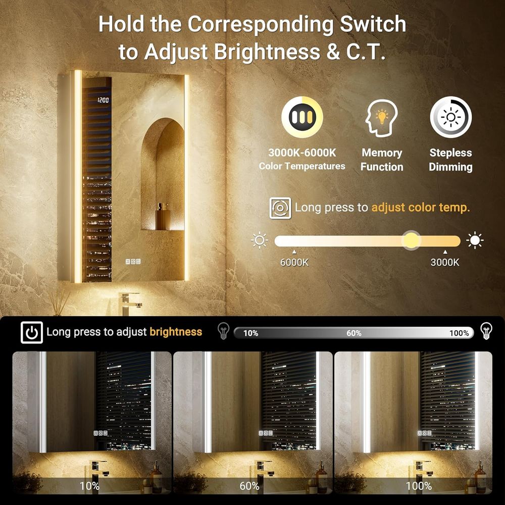 20x32 Lighted Medicine Cabinet - Smart Home Living Room recension och pris