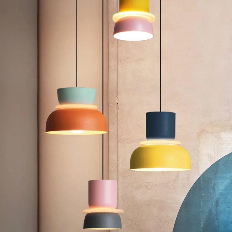 Modern Macaron Led Pendant Lam - Voice Control Light Bulb recension och pris