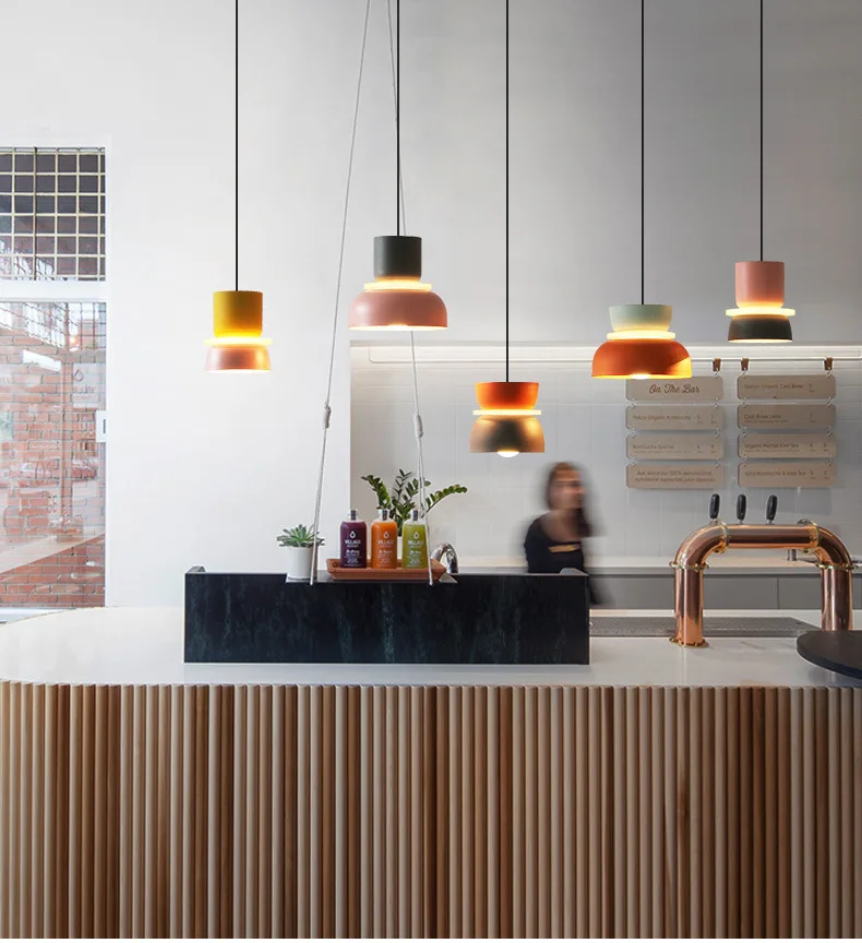 Modern Macaron Led Pendant Lam - Voice Control Light Bulb recension och pris