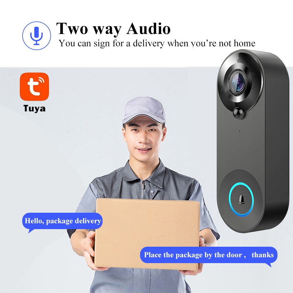 Tuya 1080P Wireless WIFI Doorb - Smart Home Video Doorbell Enhanced Security With Smart Doorbell recension och pris