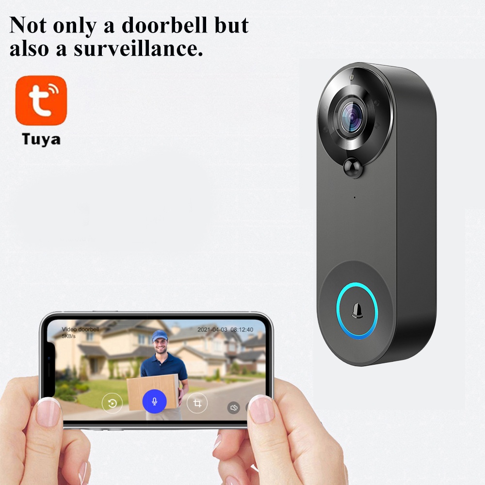 Tuya 1080P Wireless WIFI Doorb - Smart Home Video Doorbell Enhanced Security With Smart Doorbell recension och pris