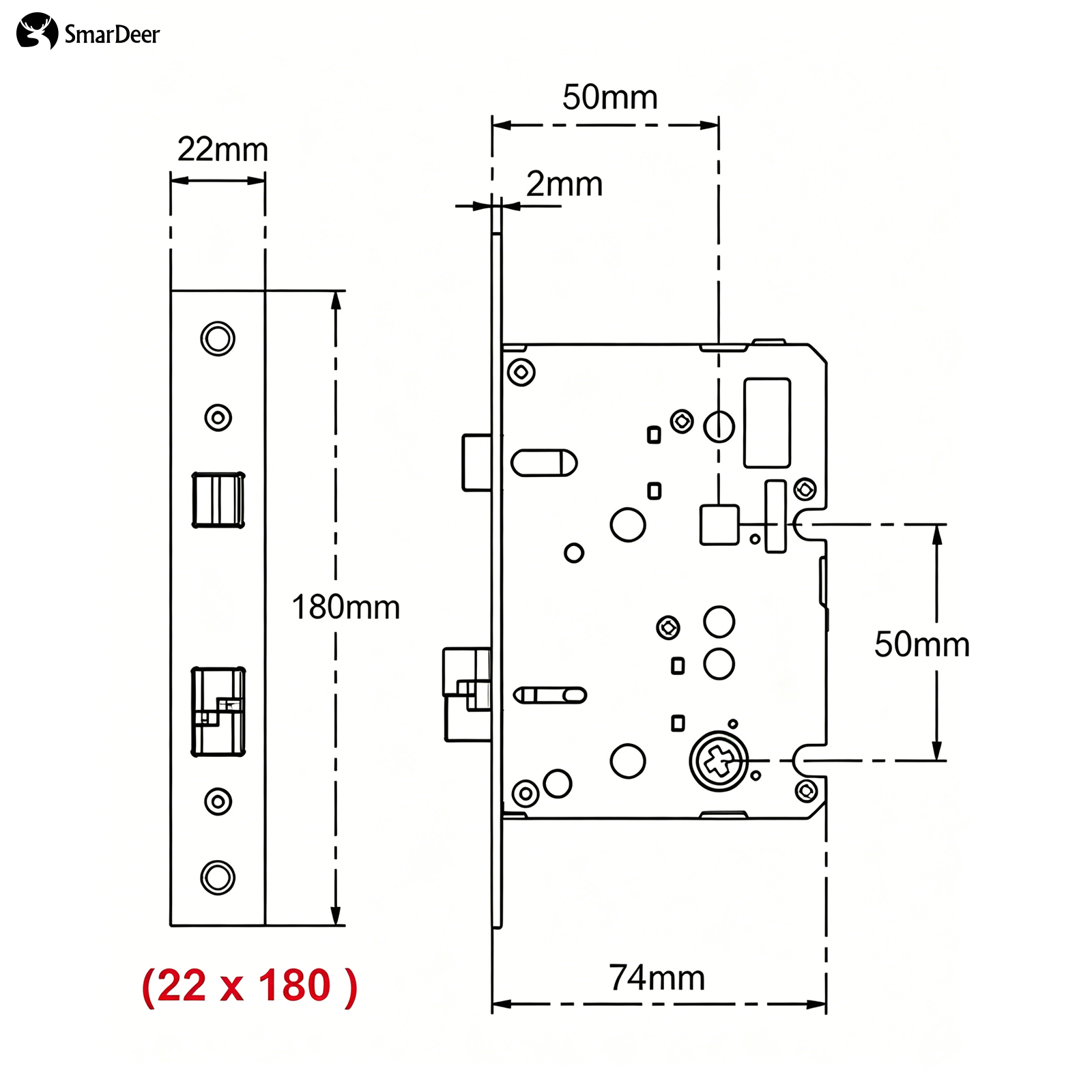 Adaptive Electronic Lock Body  - Smart Home Door Lock recension och pris