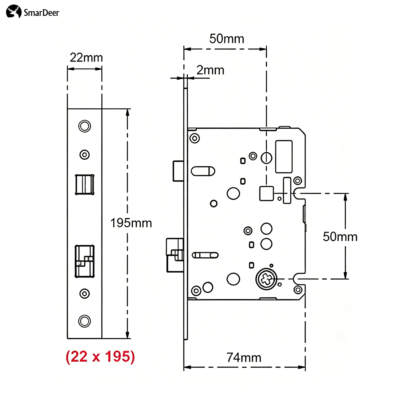 Adaptive Electronic Lock Body  - Smart Home Door Lock recension och pris