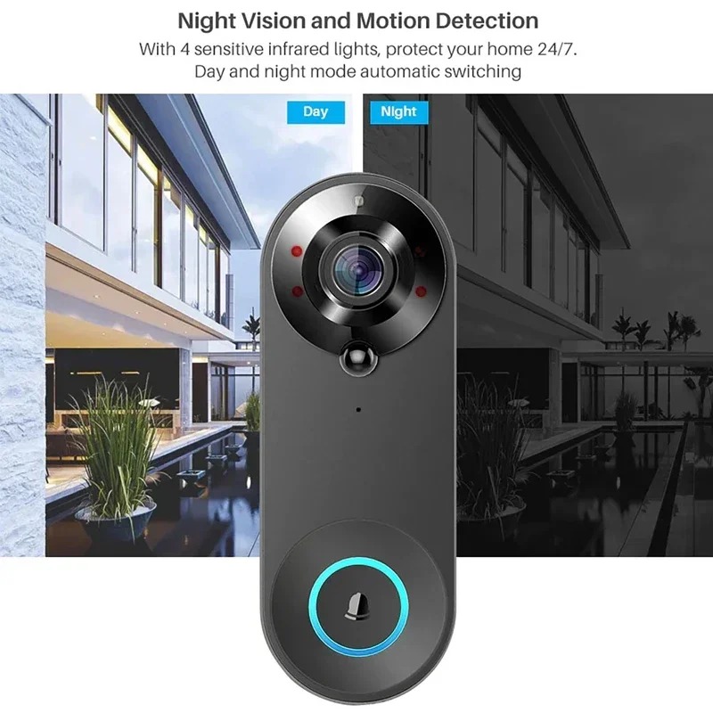 HD 1080P Smart Wireless Doorbe - Smart Home Video Doorbell Enhanced Security With Smart Doorbell recension och pris