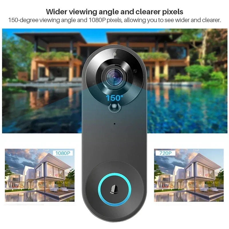 HD 1080P Smart Wireless Doorbe - Smart Home Video Doorbell Enhanced Security With Smart Doorbell recension och pris