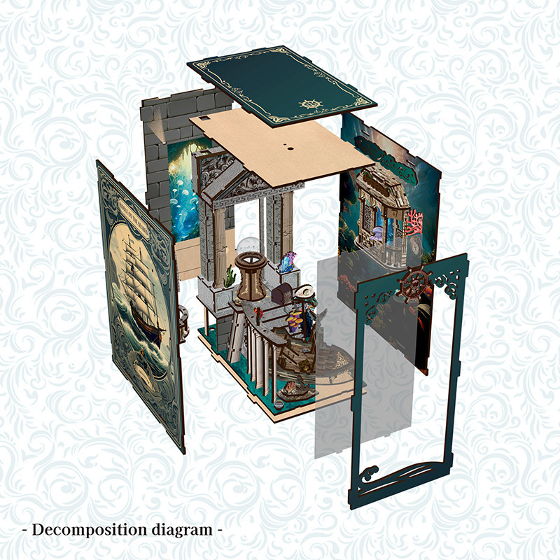 3D Wooden DIY Bookend Puzzle H - Smart Home Furniture recension och pris