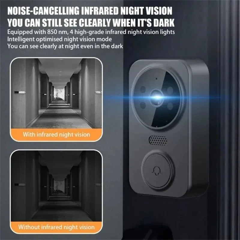 Smart WiFi 2.4G Wireless Doorb - Smart Home Video Doorbell Enhanced Security With Smart Doorbell recension och pris