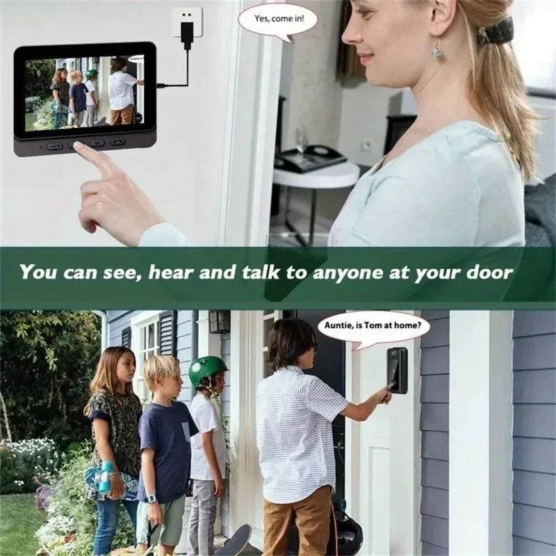 Smart WiFi 2.4G Wireless Doorb - Smart Home Video Doorbell Enhanced Security With Smart Doorbell recension och pris