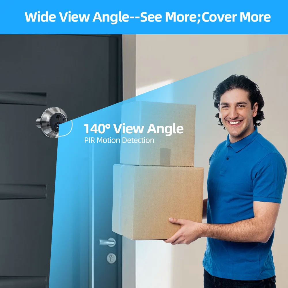 Tuya Smart 5MP Peephole Door C - Smart Home Video Doorbell Enhanced Security With Smart Doorbell recension och pris