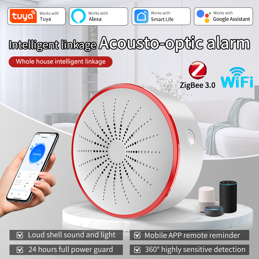 Tuya WiFi ZigBee Smart Alarm S - Smart Home Theater recension och pris