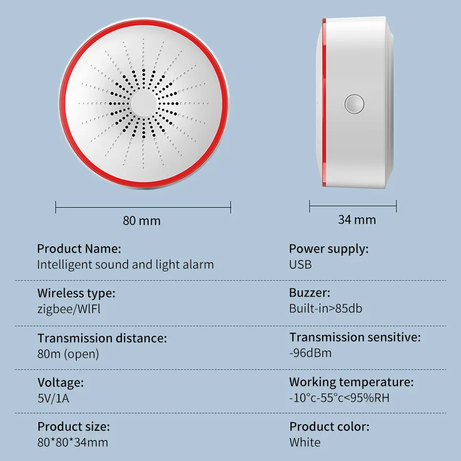 Tuya WiFi ZigBee Smart Alarm S - Smart Home Theater recension och pris