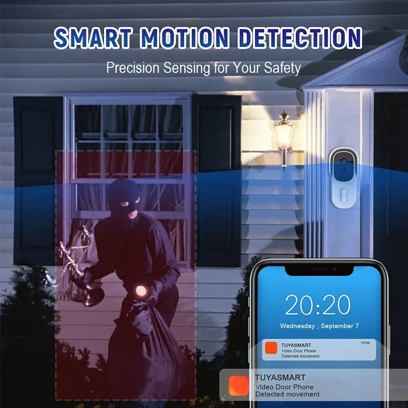 Wide View Tuya Smart Life APP  - Video Doorbell recension och pris