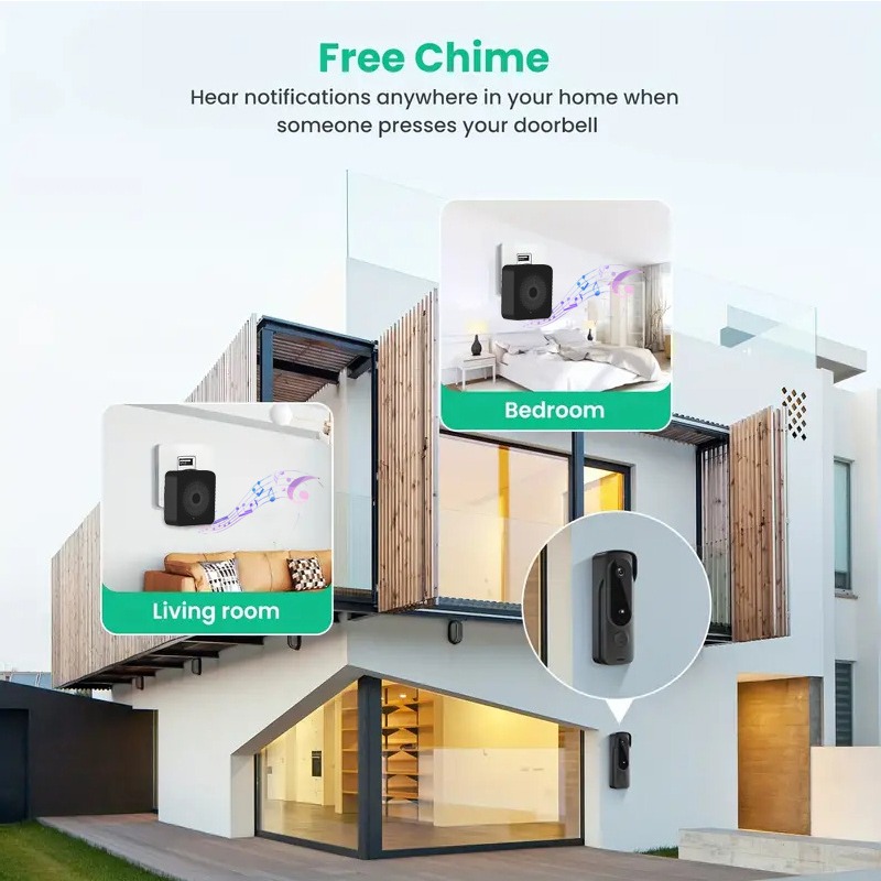 Outdoor Wireless Doorbell Sola - Smart Home Video Doorbell Enhanced Security With Smart Doorbell recension och pris