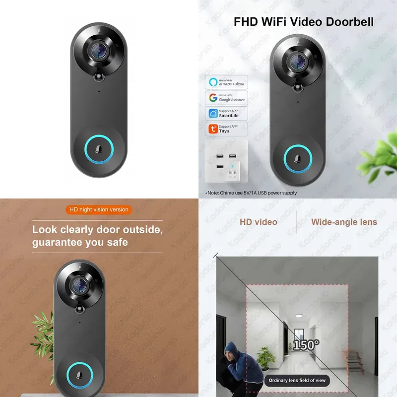 Kadonio 1080P WiFi Video Door  - Video Doorbell recension och pris
