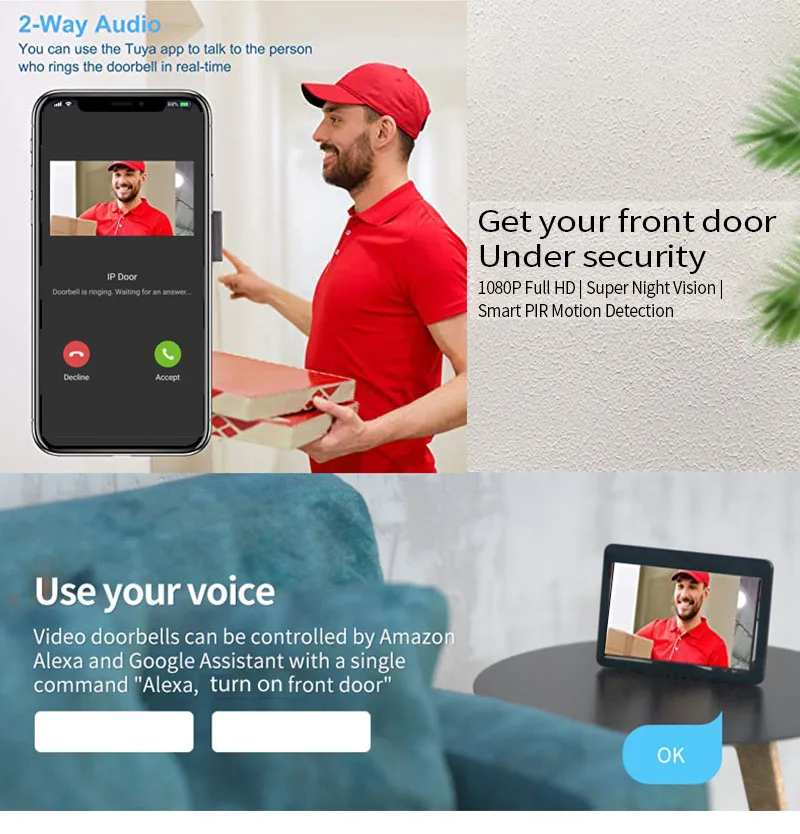 Door Intercom Doorbell, 10.1 I - Video Doorbell recension och pris