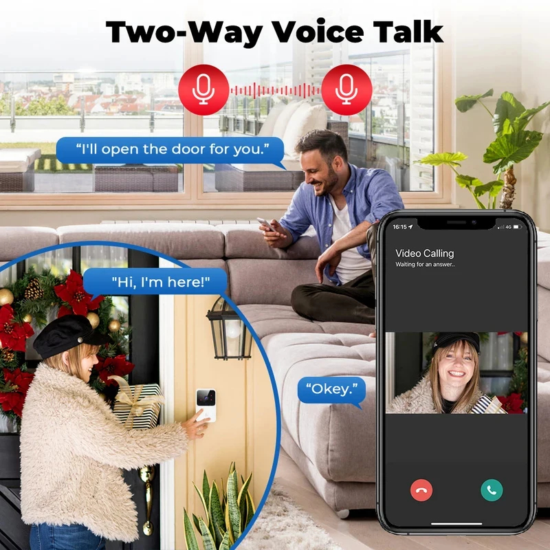 Smart Home WiFi Video Doorbell - Smart Home Video Doorbell Enhanced Security With Smart Doorbell recension och pris