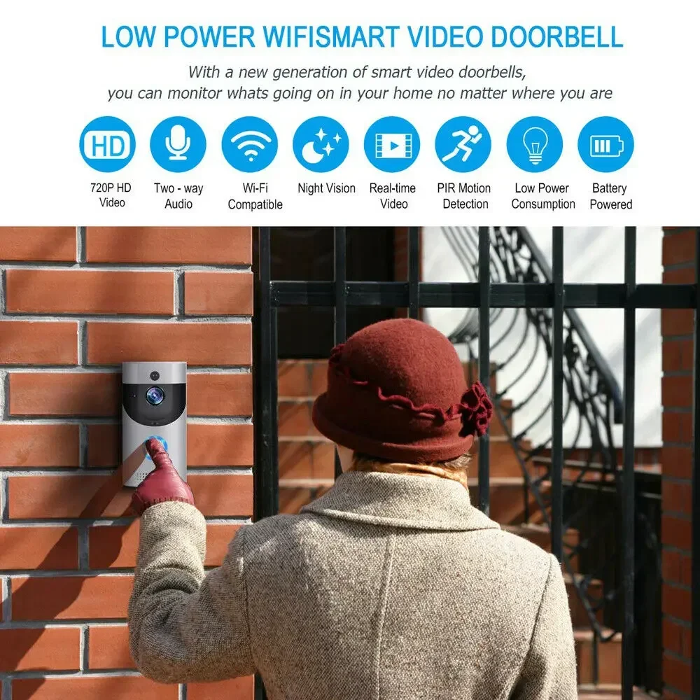 720P HD Smart Home Wireless WI - Smart Home Video Doorbell Enhanced Security With Smart Doorbell recension och pris
