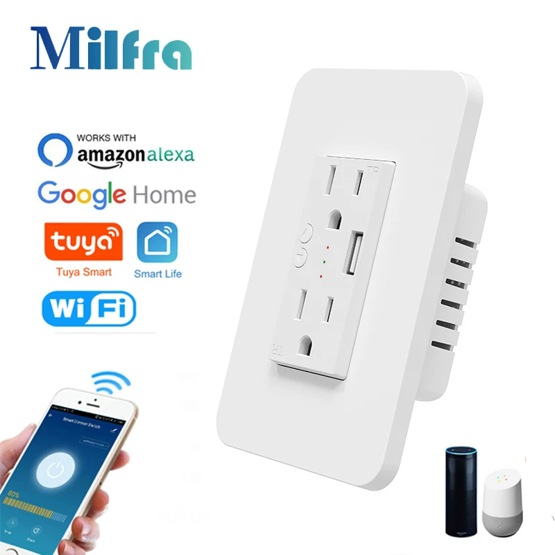 Milfra Wifi Smart Socket Doubl - Smart Home Living Room recension och pris