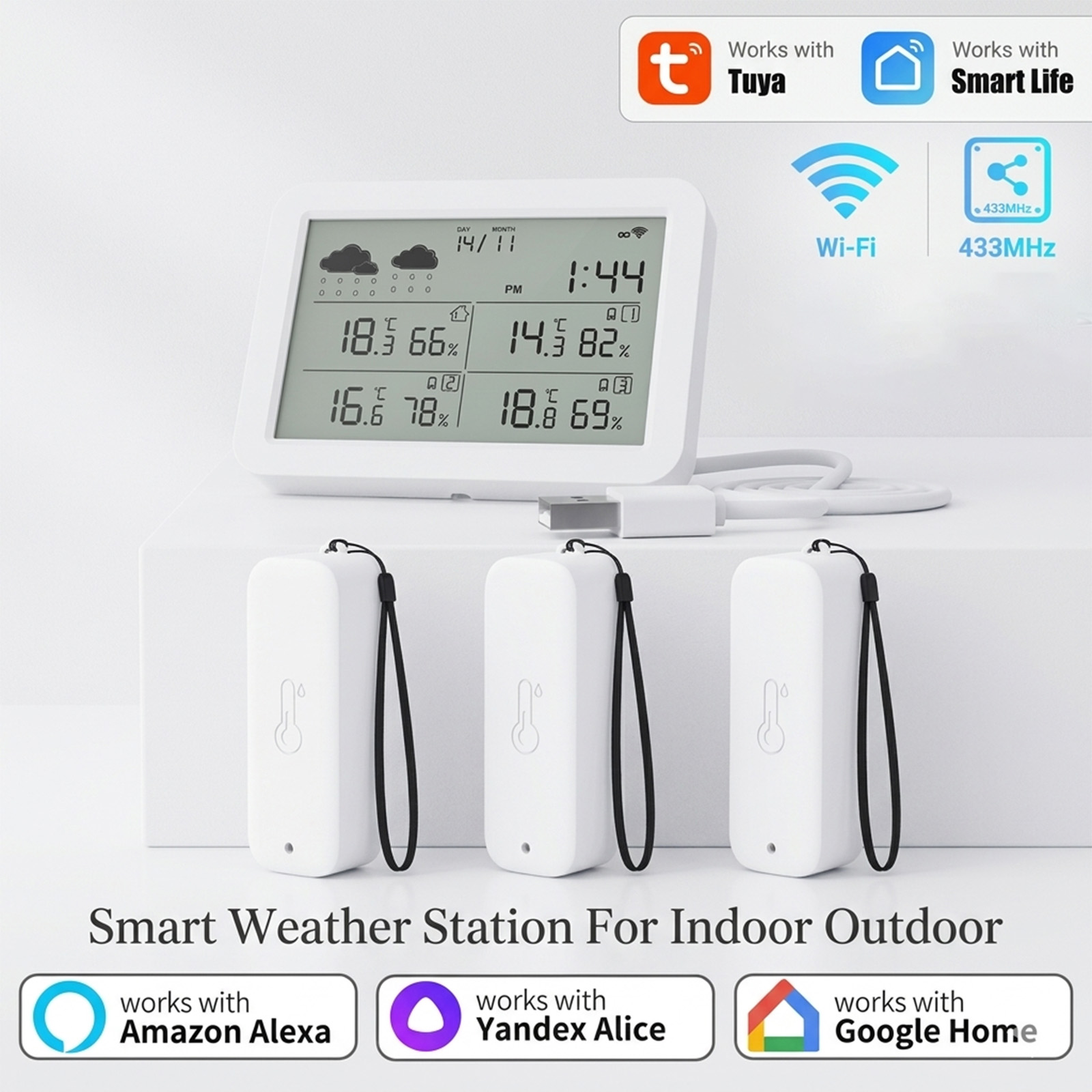 Tuya WiFi+RF433 Weather Statio - Smart Home Furniture recension och pris