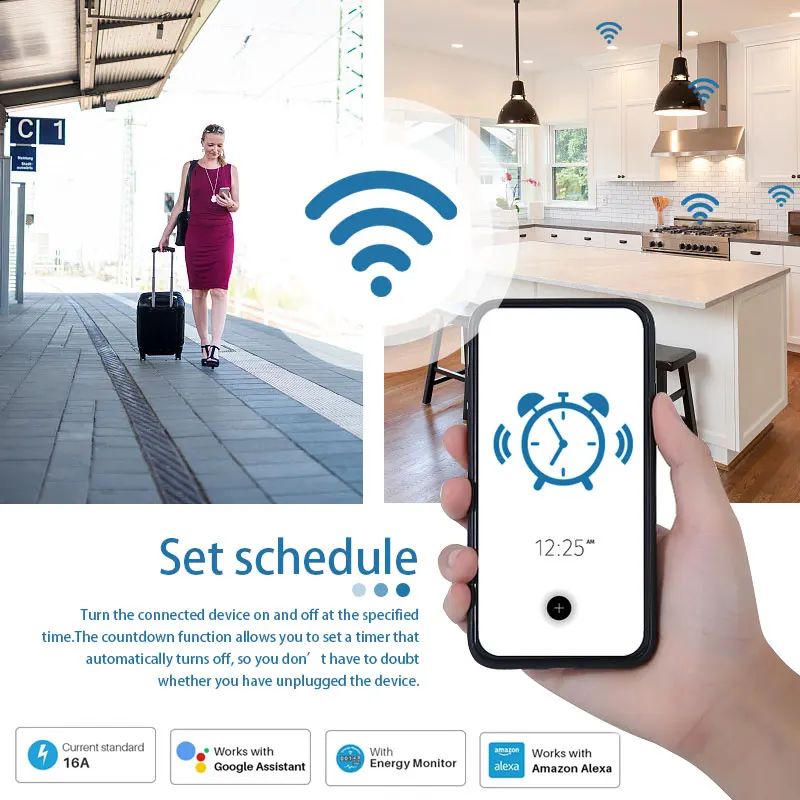 20A EU Smart Plug Wifi Socket  - Smart Home Living Room recension och pris