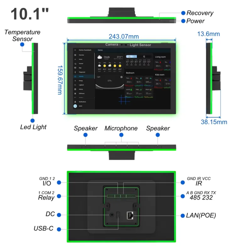 Home Assistant 10.1 Inch Andro - Smart Home Tablet recension och pris