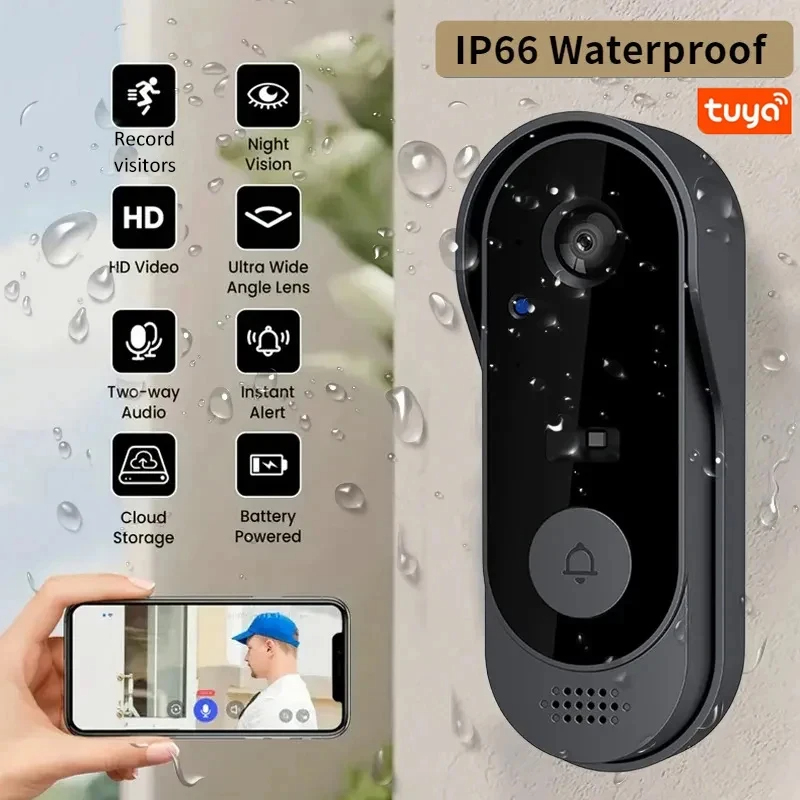 Tuya WiFi Home Smart Video Doo - Smart Home Video Doorbell Enhanced Security With Smart Doorbell recension och pris