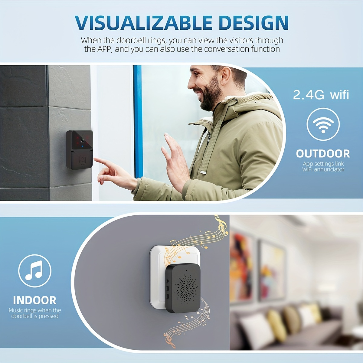 Tuya Wireless Smart Video Door - Smart Home Video Doorbell Enhanced Security With Smart Doorbell recension och pris